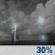 Tonight: A chance of showers and thunderstorms. Mostly cloudy, with a low around 73. South wind around 5 mph. Chance of precipitation is 30%. New rainfall amounts between a quarter and half of an inch possible. Tonight: Chance Showers And Thunderstorms
