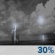 Tonight: A chance of showers and thunderstorms before midnight, then a chance of showers and thunderstorms between midnight and 2am, then a slight chance of showers and thunderstorms between 2am and 4am, then a chance of showers and thunderstorms. Mostly cloudy, with a low around 73. East wind around 5 mph. Chance of precipitation is 30%. New rainfall amounts between a quarter and half of an inch possible. Tonight: Chance Showers And Thunderstorms