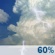 This Afternoon: Showers and thunderstorms likely. Partly sunny. High near 94, with temperatures falling to around 89 in the afternoon. Heat index values as high as 102. South wind around 10 mph. Chance of precipitation is 60%. New rainfall amounts between a tenth and quarter of an inch possible. This Afternoon: Showers And Thunderstorms Likely