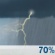 This Afternoon: A chance of showers and thunderstorms before 4pm, then a chance of showers and thunderstorms between 4pm and 5pm, then showers and thunderstorms likely. Mostly cloudy. High near 83, with temperatures falling to around 80 in the afternoon. Southwest wind 5 to 10 mph. Chance of precipitation is 70%. New rainfall amounts between a quarter and half of an inch possible. This Afternoon: Chance Showers And Thunderstorms